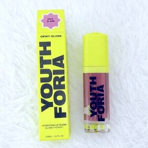 Youth Foria Dewy Gloss Lip Gloss Shade 3AM #03 Full size .21oz New In Box